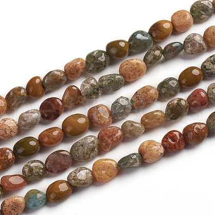 Natural Ocean Agate/Ocean Jasper Beads Strands G-D0002-B28-1