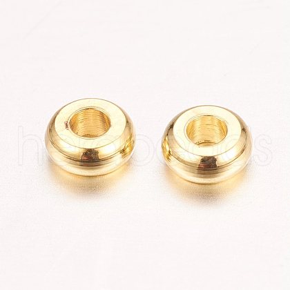 Real 18K Gold Plated Brass Spacer Beads X-KK-E702-14G-NF-1