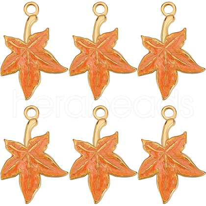 Beebeecraft 8Pcs 304 Stainless Steel Enamel Pendants STAS-BBC0005-36-1