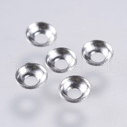 Tarnish Resistant Apetalous 316 Surgical Stainless Steel Bead Caps STAS-F146-08P-1