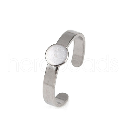 304 Stainless Steel Cuff Ring Components STAS-D372-04P-01-1