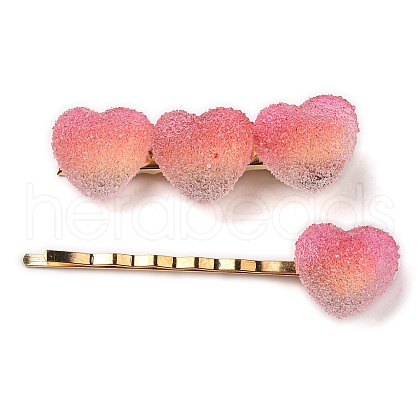 Gradient Heart Resin & Iron Clips Sets PHAR-F018-02B-1