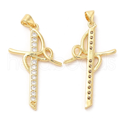 Rack Plating Brass Pendants KK-R146-09G-1