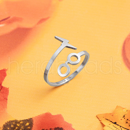 Alloy Adjustable Open Cuff Rings FS-WGA69F7-01-1