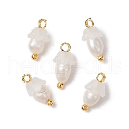 Flower Acrylic Charms PALLOY-JF03588-01-1