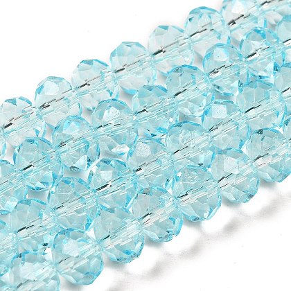 Transparent Baking Paint Glass Beads Strands X1-DGLA-A034-T8mm-D12-1