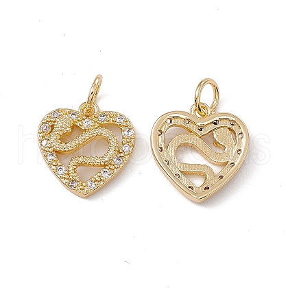 Brass Micro Pave Cubic Zirconia Pendant KK-E068-VC005-01-1