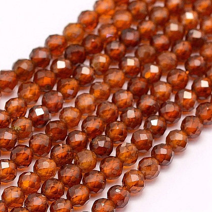Natural Garnet Beads Strands G-F509-13-4mm-01-1