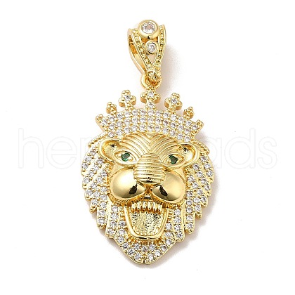 Brass Micro Pave Cubic Zirconia Pendants KK-H433-39G-1