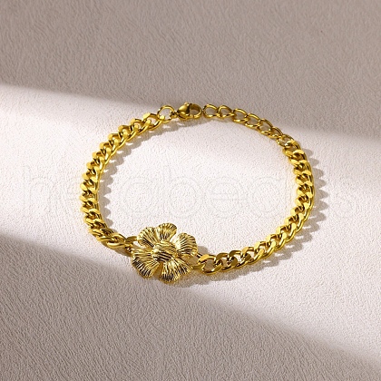 304 Stainless Steel Link Bracelets BJEW-Z098-01G-1