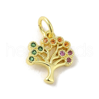 Brass Micro Pave Cubic Zirconia Charms KK-M283-27D-02-1