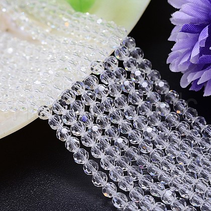 Imitation Austrian Crystal Bead Strands G-M181-6mm-01A-1