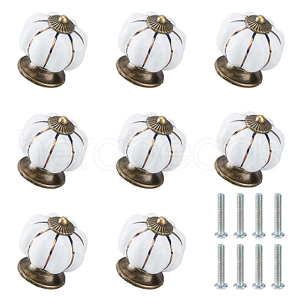 Porcelain Door Drawer Pull Handles PORC-WH0015-09AB-1