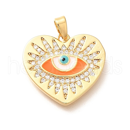 Brass Micro Pave Clear Cubic Zirconia Pendents KK-R212-12G-03-1