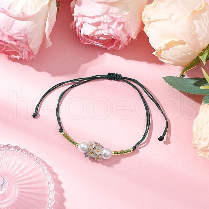 Adjustable Nylon Cord Braided Beads Bracelets BJEW-MZ00170-02-1