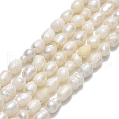 Natural Cultured Freshwater Pearl Beads Strands PEAR-J006-08B-01-1