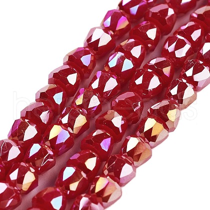 Electroplate Glass Beads Strands EGLA-D030-P4mm-B03-1
