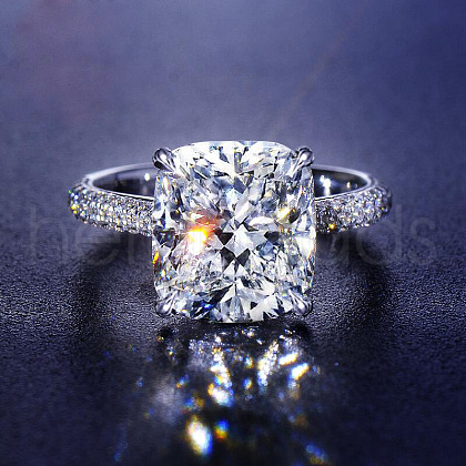 Brass Crystal Rhinestone Finger Rings for Women WGCDF56-03-1