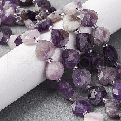 Natural Amethyst Beads Strands G-P570-E17-02-1