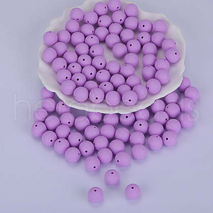 Round Silicone Focal Beads SI-JX0046A-98-1