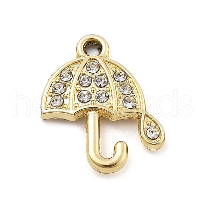 Alloy Rhinestone Pendants FIND-U026-10G-1