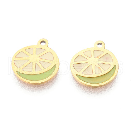 304 Stainless Steel Enamel Charms STAS-T065-56G-01-1