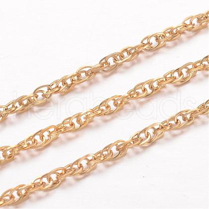 Ion Plating(IP) 304 Stainless Steel Rope Chains CHS-K004-15G-0.4mm-1