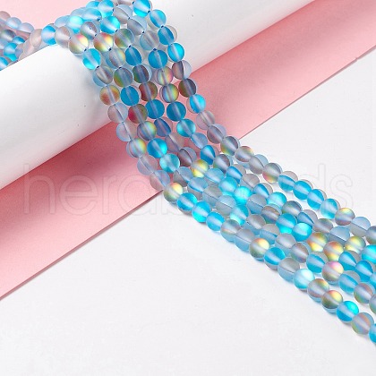 Synthetic Moonstone Beads Strands G-E573-01A-22-1