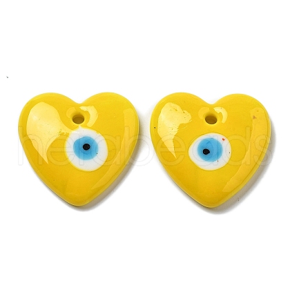 Handmade Evil Eye Lampwork Pendants LAMP-F035-11C-1