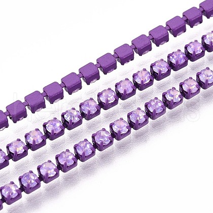 Iron Rhinestone Cup Chains CH-T006-05B-05-1