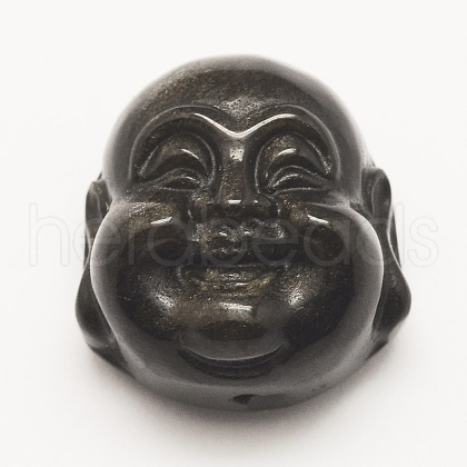 Natural Golden Sheen Obsidian Pendants G-G660-09-1