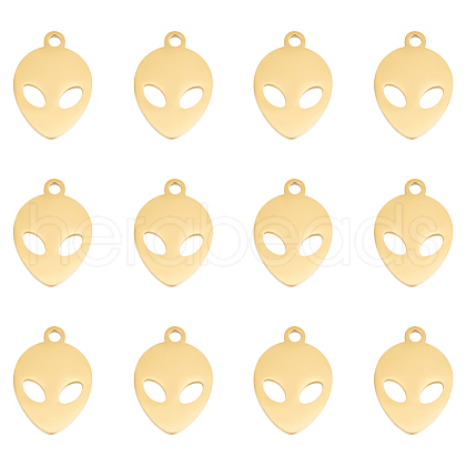 Unicraftale 12Pcs 201 Stainless Steel Laser Cut Pendants STAS-UN0051-69-1