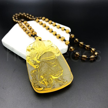 Glass Pendant Necklaces FS-WGCA90F-01-1