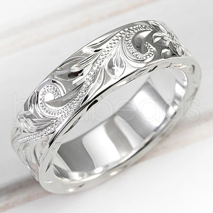 Sculptured Vine Pattern Brass Finger Rings for Women FS-WGD177A-01-1
