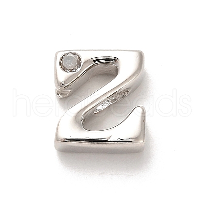 Rack Plating Brass Cubic Zirconia Beads KK-L210-008P-Z-1