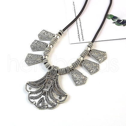 Ethnic Style Alloy Pendant Bib Necklaces FS-WGF05C4-01-1