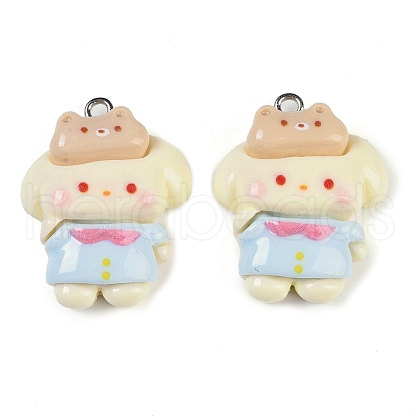 Dog Resin Pendants RESI-U004-02D-1