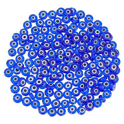 DICOSMETIC Handmade Evil Eye Lampwork Beads Strands LAMP-DC0001-21A-1