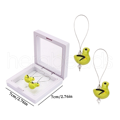 Porcelain Pendant Locking Stitch Markers PW-WGA037A-05-1