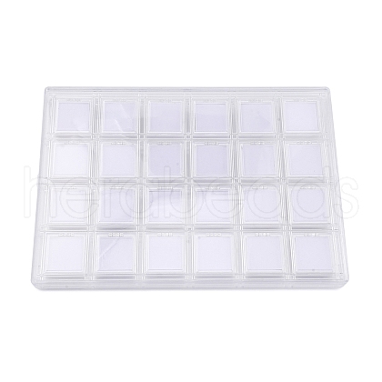 4-Rows 6 Grids Acrylic Organizer Storage Boxes CON-R030-05-1