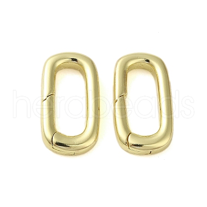 Brass Spring Gate Rings KK-B089-04G-1