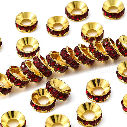 Brass Rhinestone Spacer Beads RB-A020-9mm-22G-1