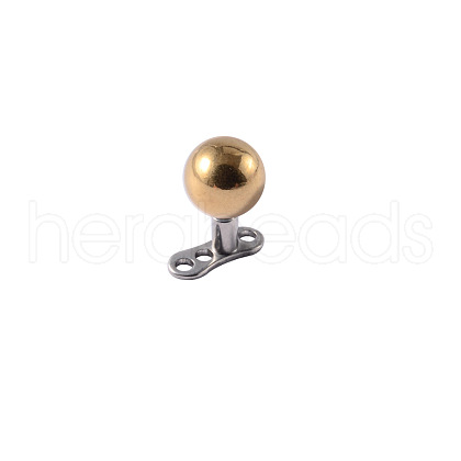 Stainless Steel Round Ball Dermal Anchor Base/Top for Women Men WGB1D88-04-1