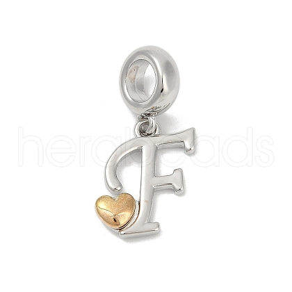 Brass European Dangle Charms KK-Z097-01F-GP-1