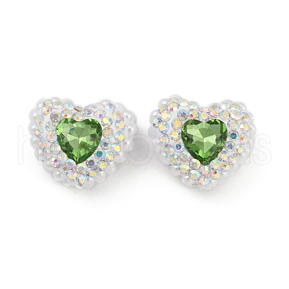 Polymer Clay Glass Rhinestone Beads CLAY-NH0001-13F-1
