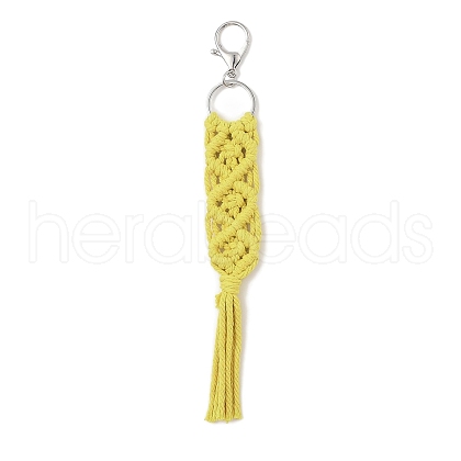 Handmade Macrame Nylon Thread Pendant Decorations HJEW-P019-05P-01-1
