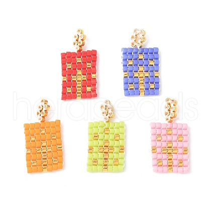Handmade Loom Pattern MIYUKI Glass Seed Beads PALLOY-MZ00608-1