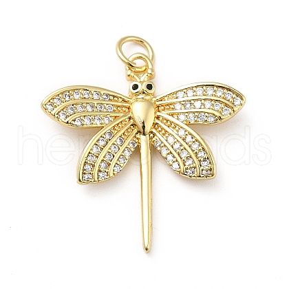 Brass Micro Pave Cubic Zirconia Pendants KK-H433-24G-1