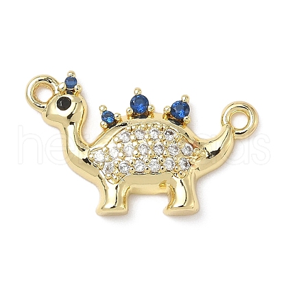 Brass Pave Clear and Blue Cubic Zirconia Links ZIRC-I356-09G-1