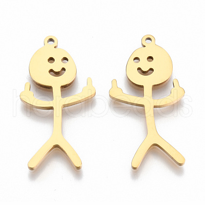 Ion Plating(IP) 201 Stainless Steel Pendants STAS-N098-134LG-1